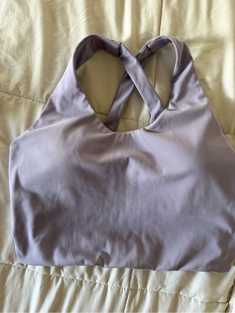 Cross-Back Lavender Sports bra